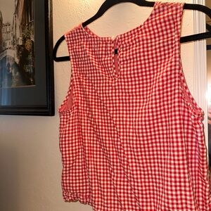 Croft & Barrow Red Boxy Sleeveless Blouse